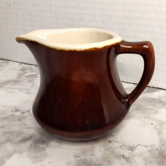 Vtg Burden Brown Small Ceramic Individual Creamer Restaurant ware - Picture 1 of 10